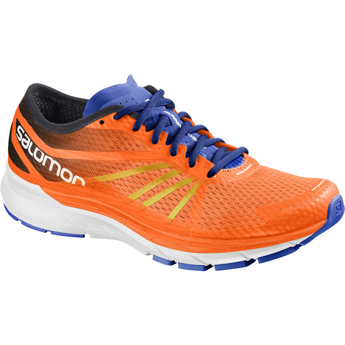 Chaussure Running Salomon Homme Orange / Blanche - Salomon SONIC RA PRO - France (5047-BZQEA)